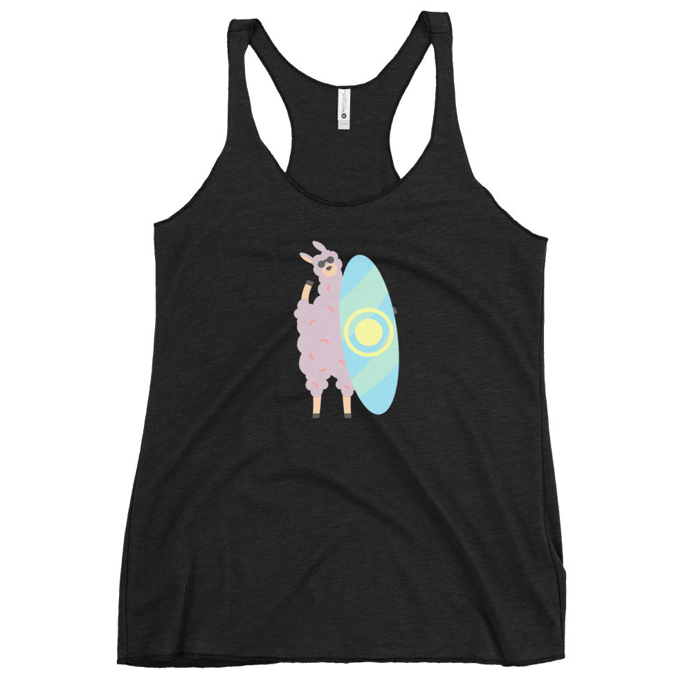 Llama Surfer Racerback Tank | Available in 3 colors